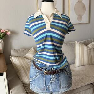 Striped Polo Tee (Singly Girl)